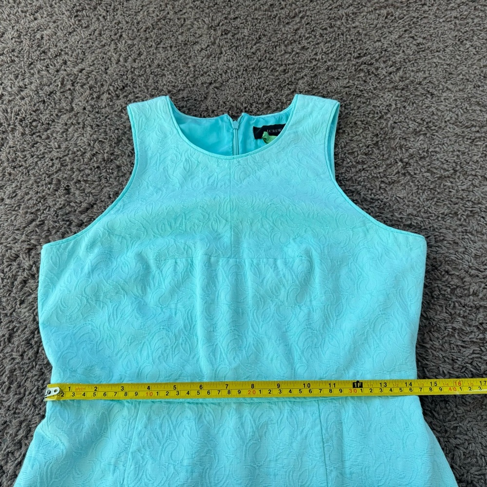 J. Crew Women's Matelasse Tiffany Blue Sheath Dress Aqua Size 8 $138 - Picture 10 of 10